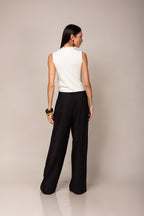 Calça pantalona de linho