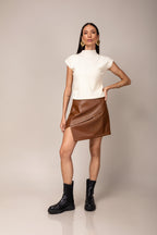 Blusa cashmere franzido lateral