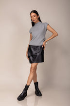 Blusa cashmere franzido lateral