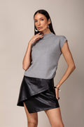 Blusa cashmere franzido lateral