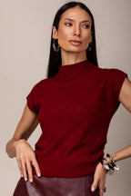 Blusa cashmere franzido lateral