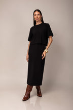 Conjunto de saia em malha