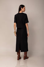 Conjunto de saia em malha