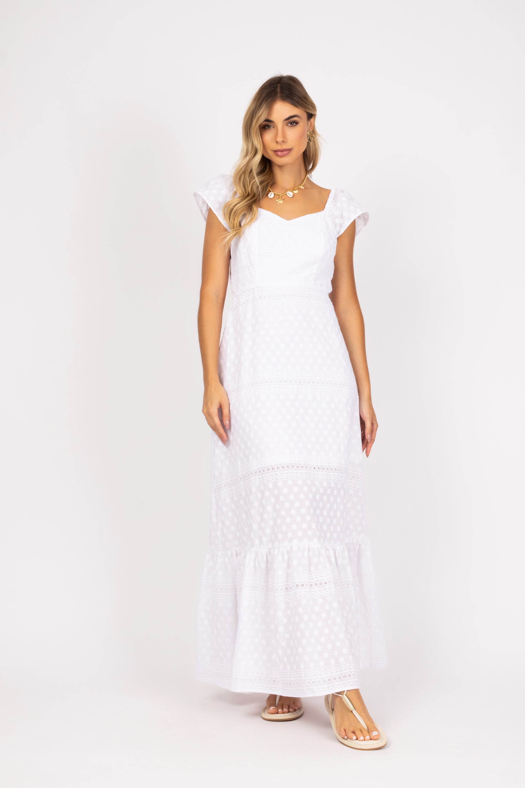 Vestido longo laise