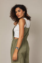 Jardineira com bolso cargo