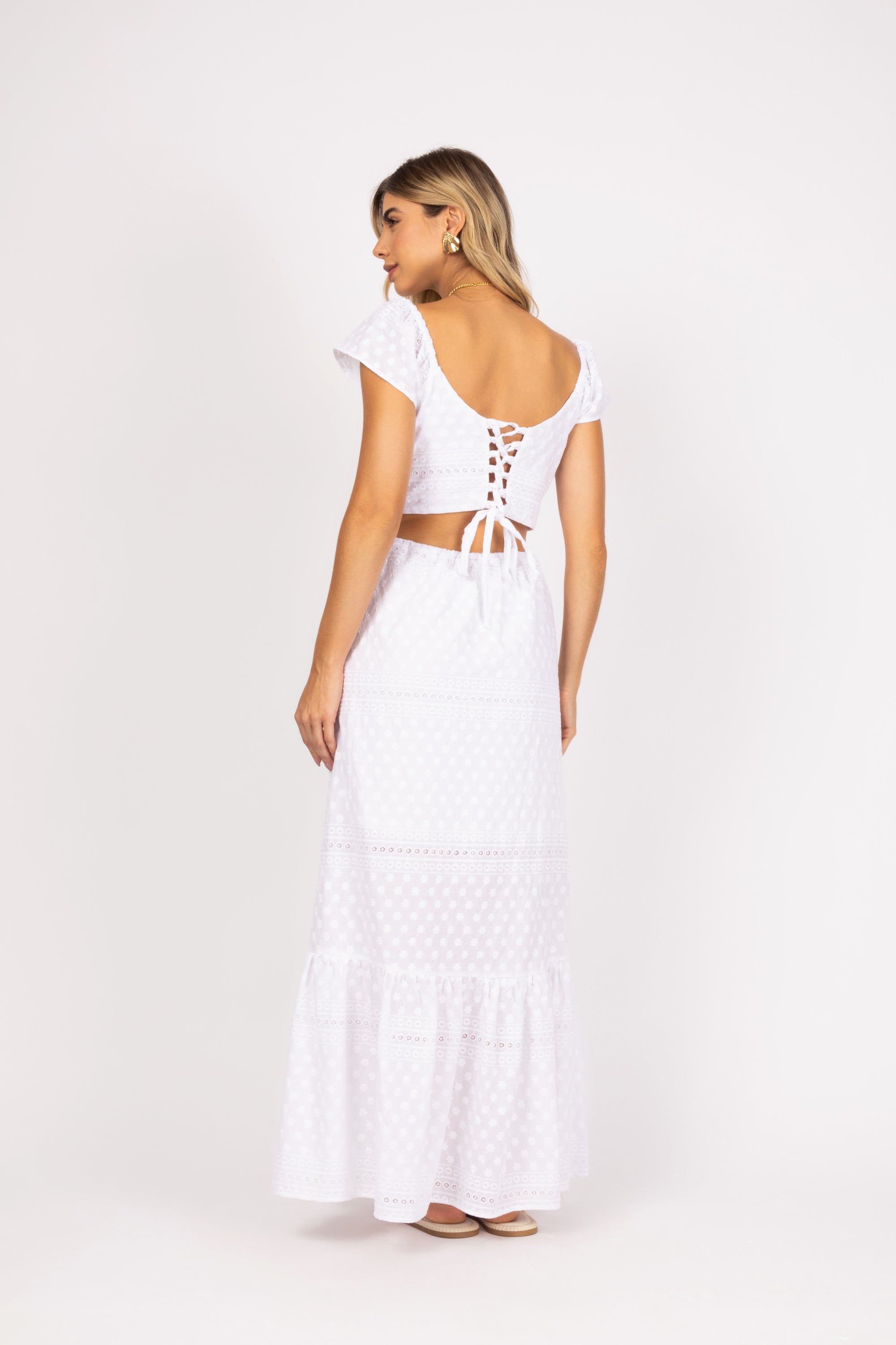 Vestido longo laise