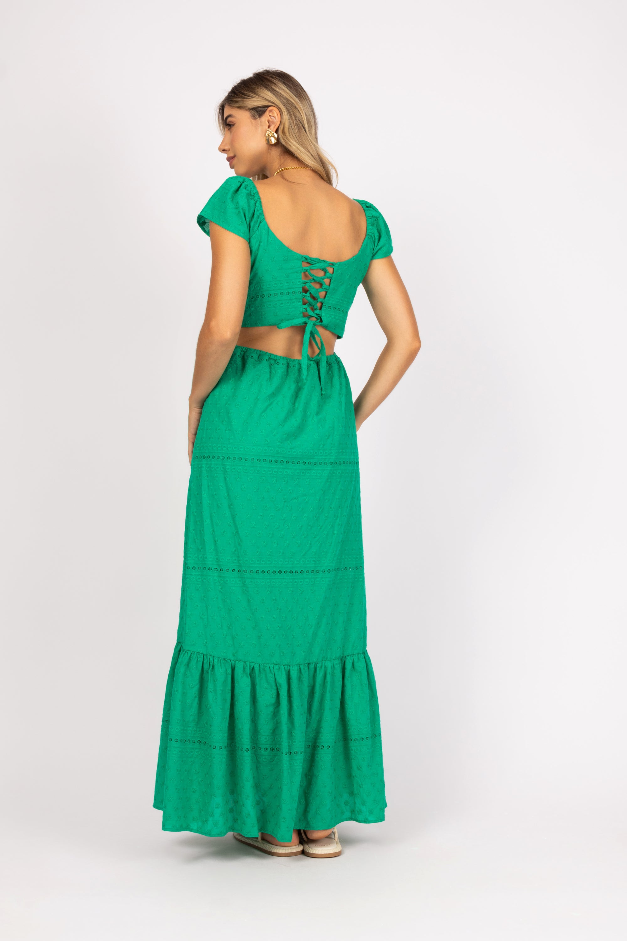 Vestido longo laise