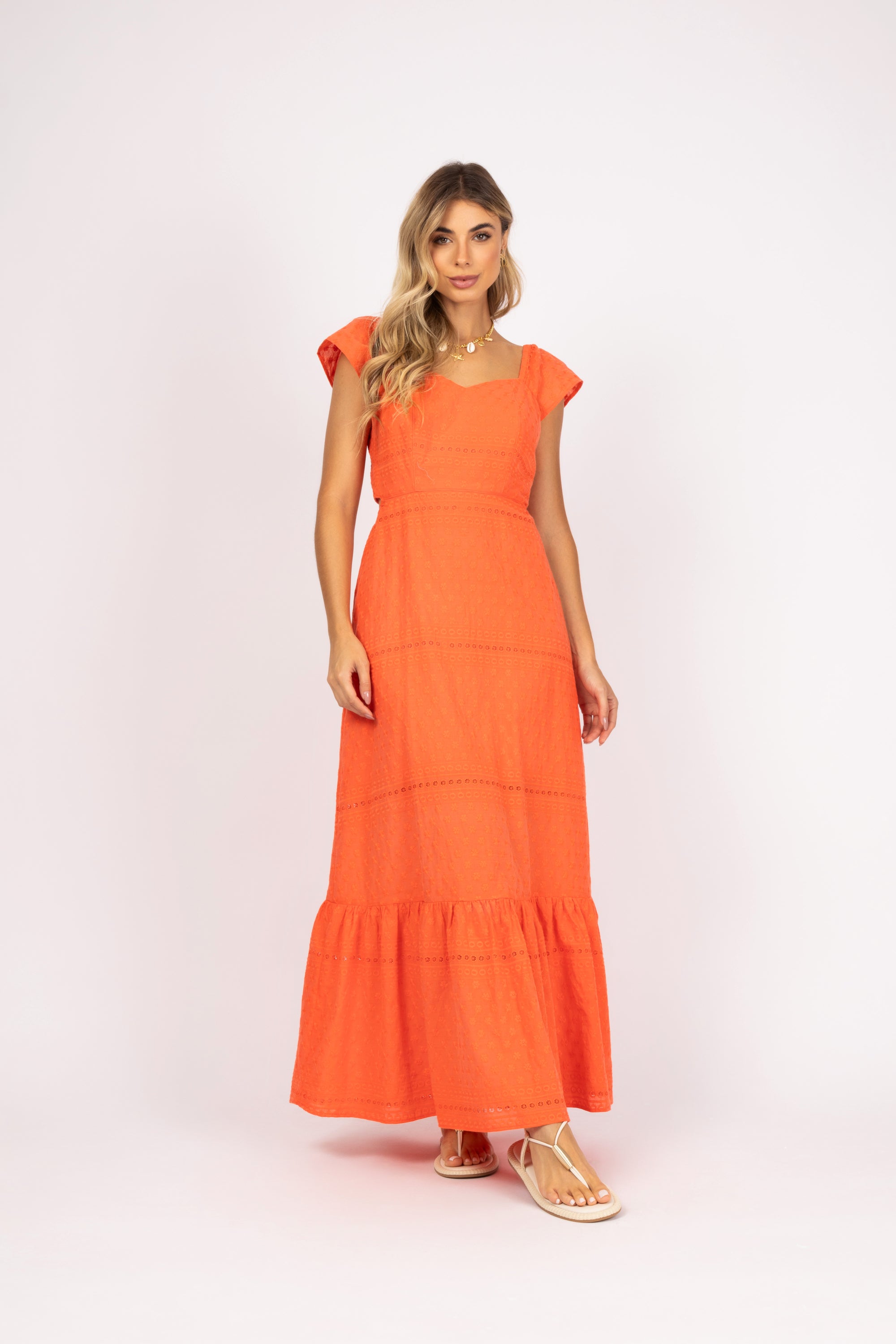 Vestido longo laise