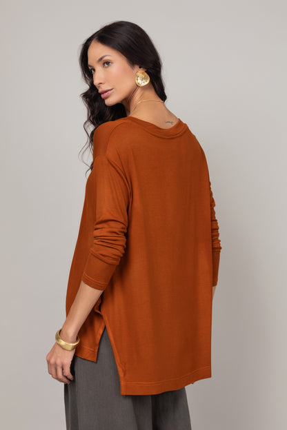 Blusa gola redonda