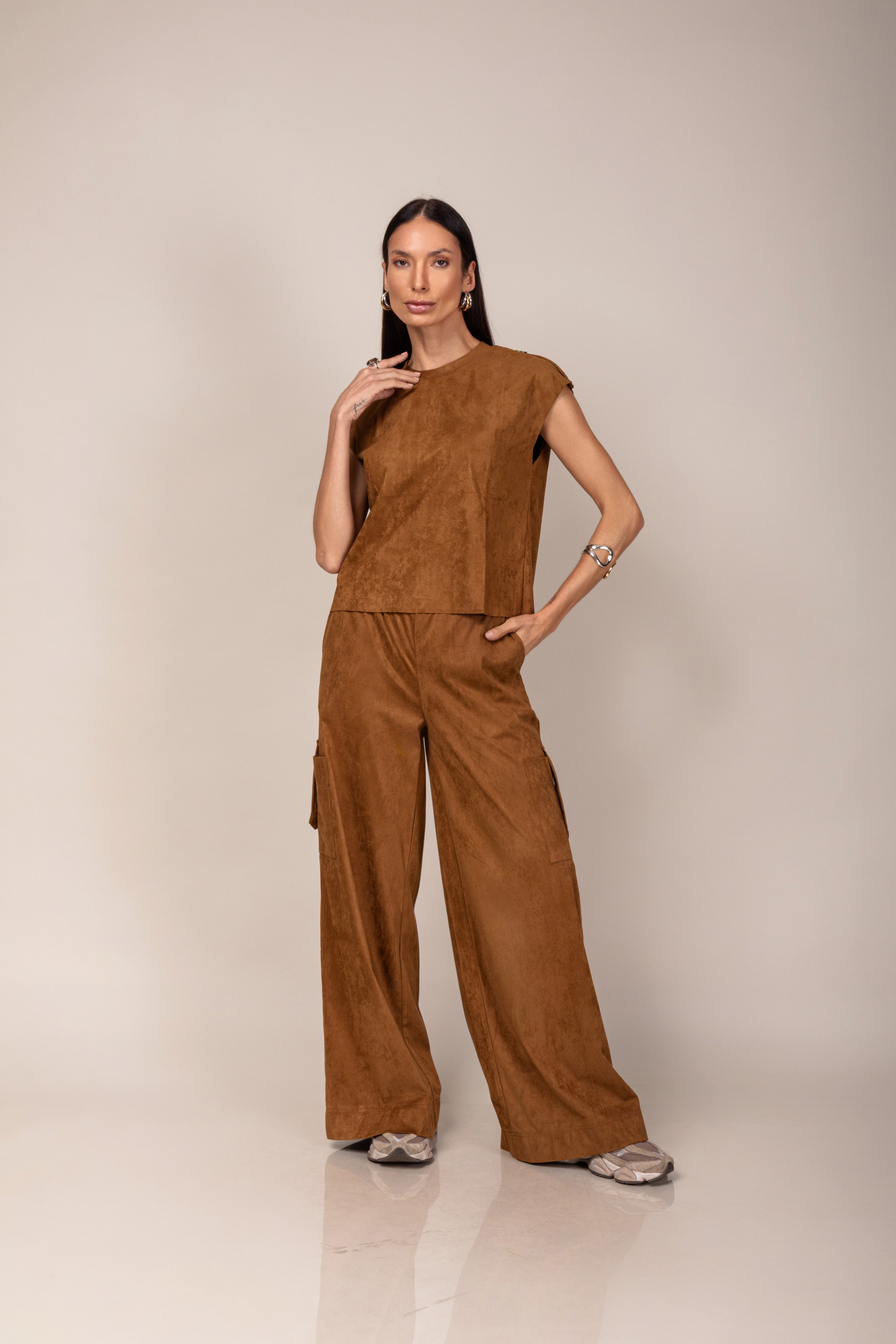 Calça pantalona cargo