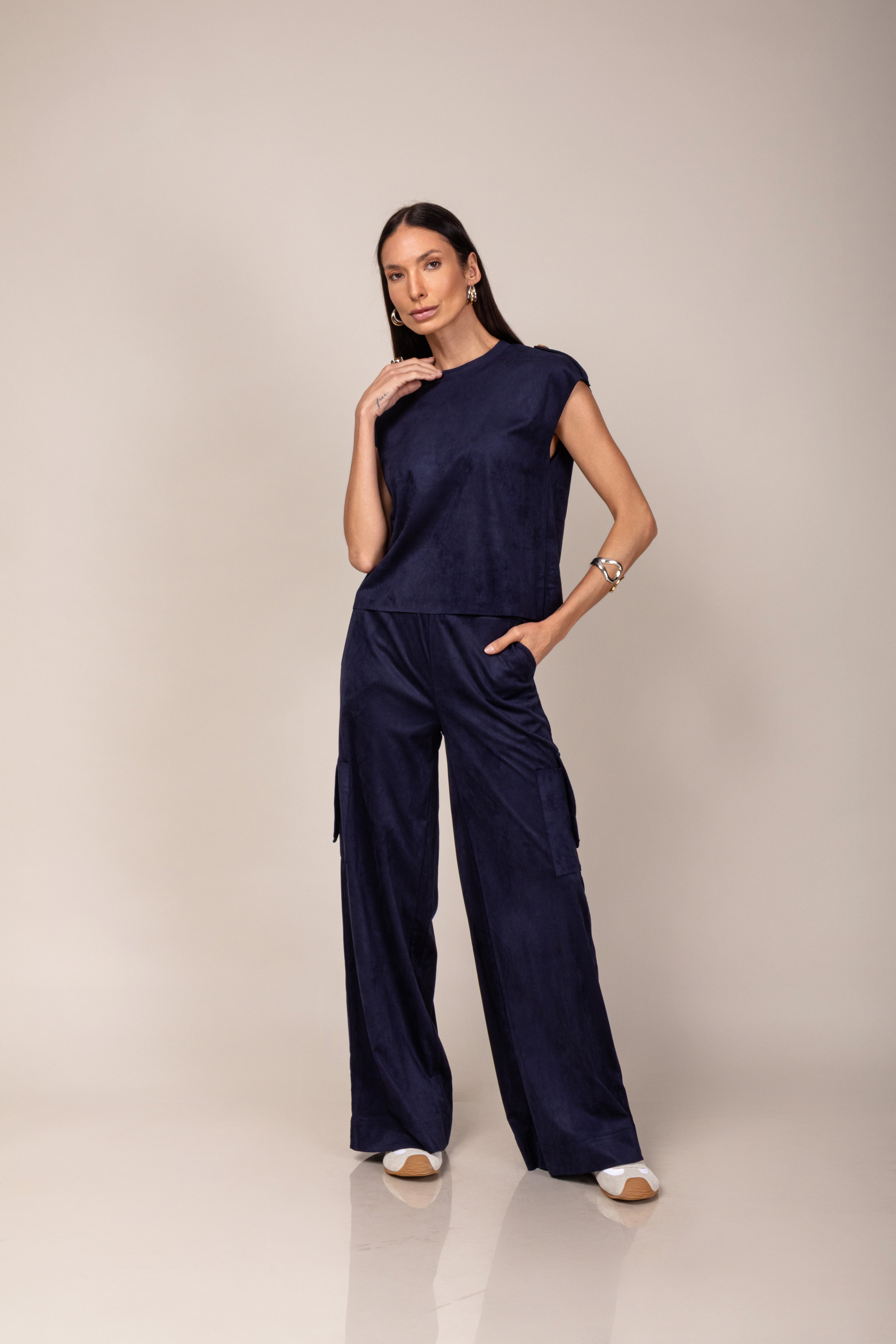 Calça pantalona cargo