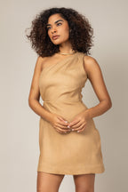 Vestido curto de um ombro só
