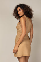 Vestido curto de um ombro só