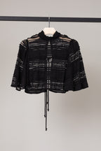 Blusa cropped de renda