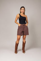Bermuda jeans desfiada