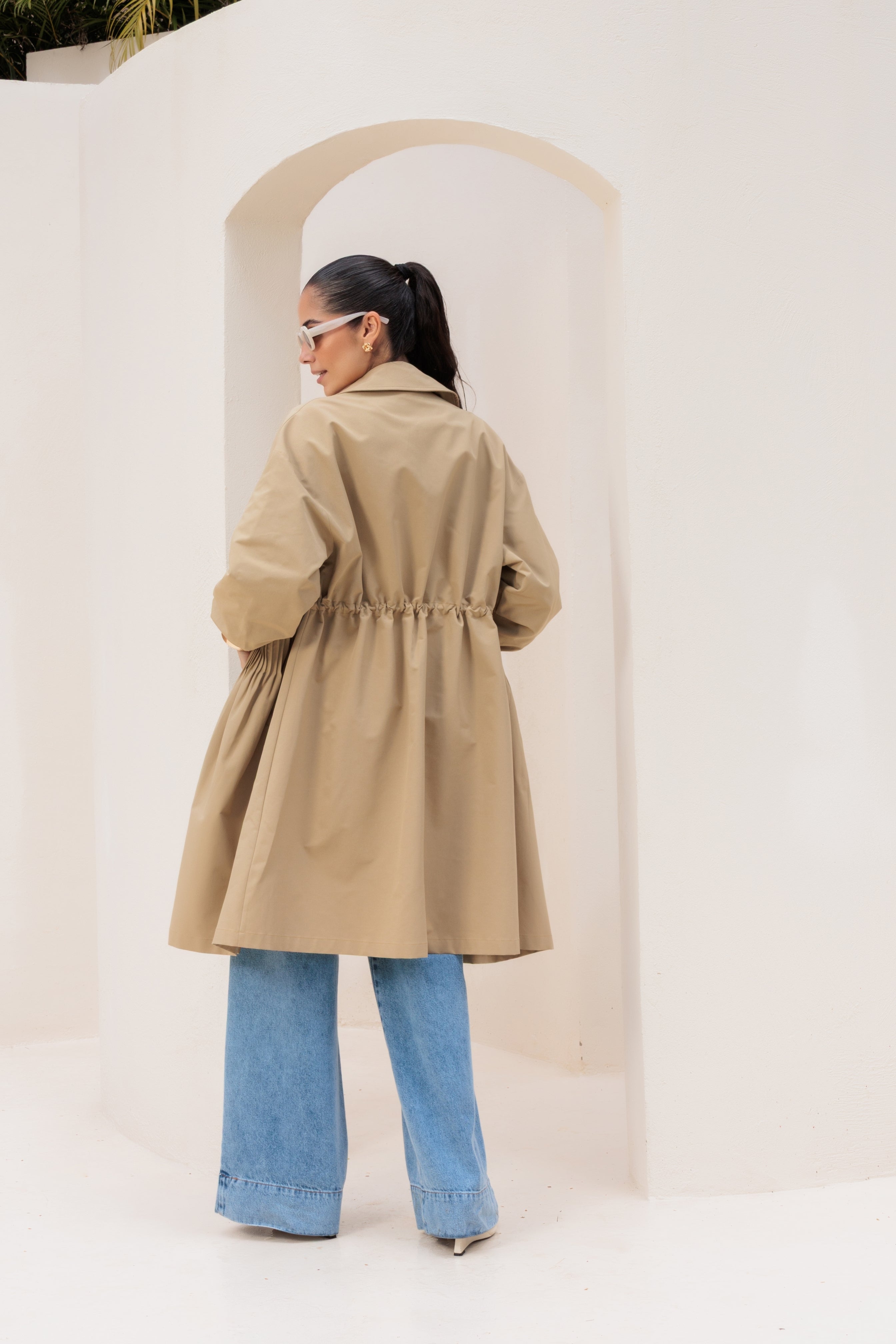 Trench coat alongado
