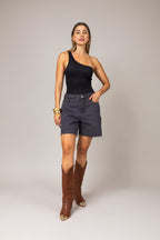 Bermuda jeans desfiada