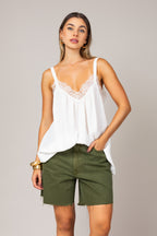 Bermuda jeans desfiada
