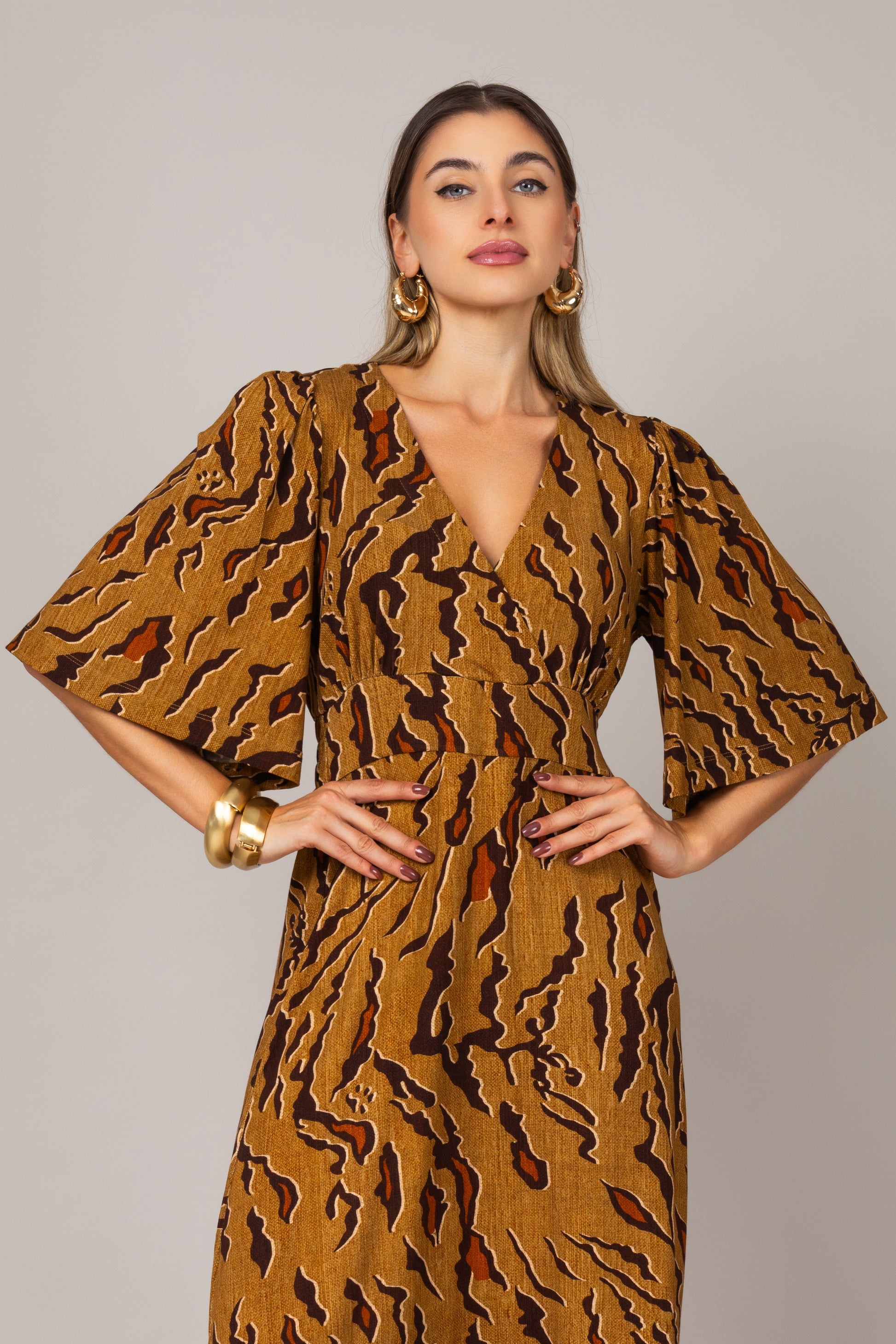 Vestido midi estampado