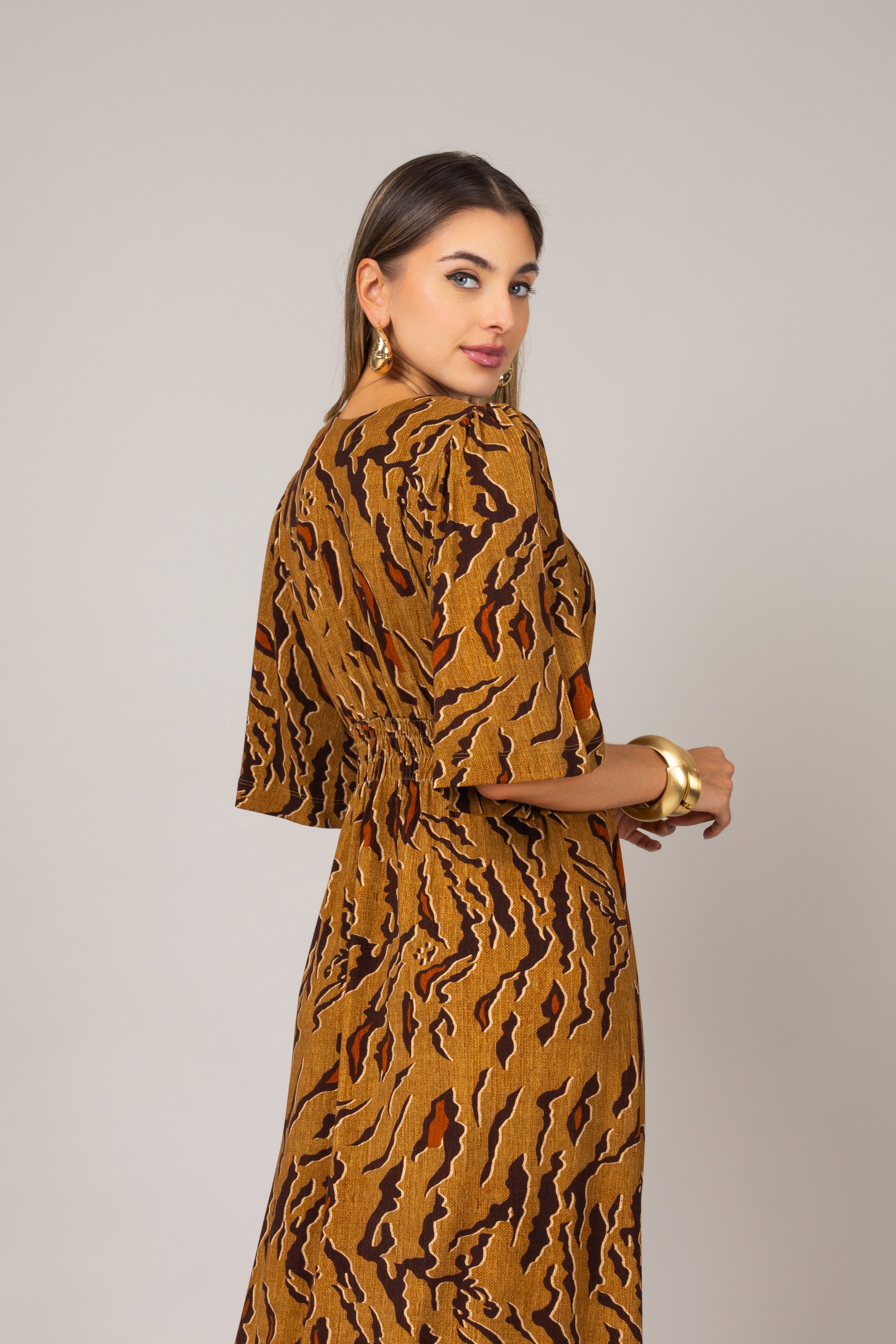 Vestido midi estampado