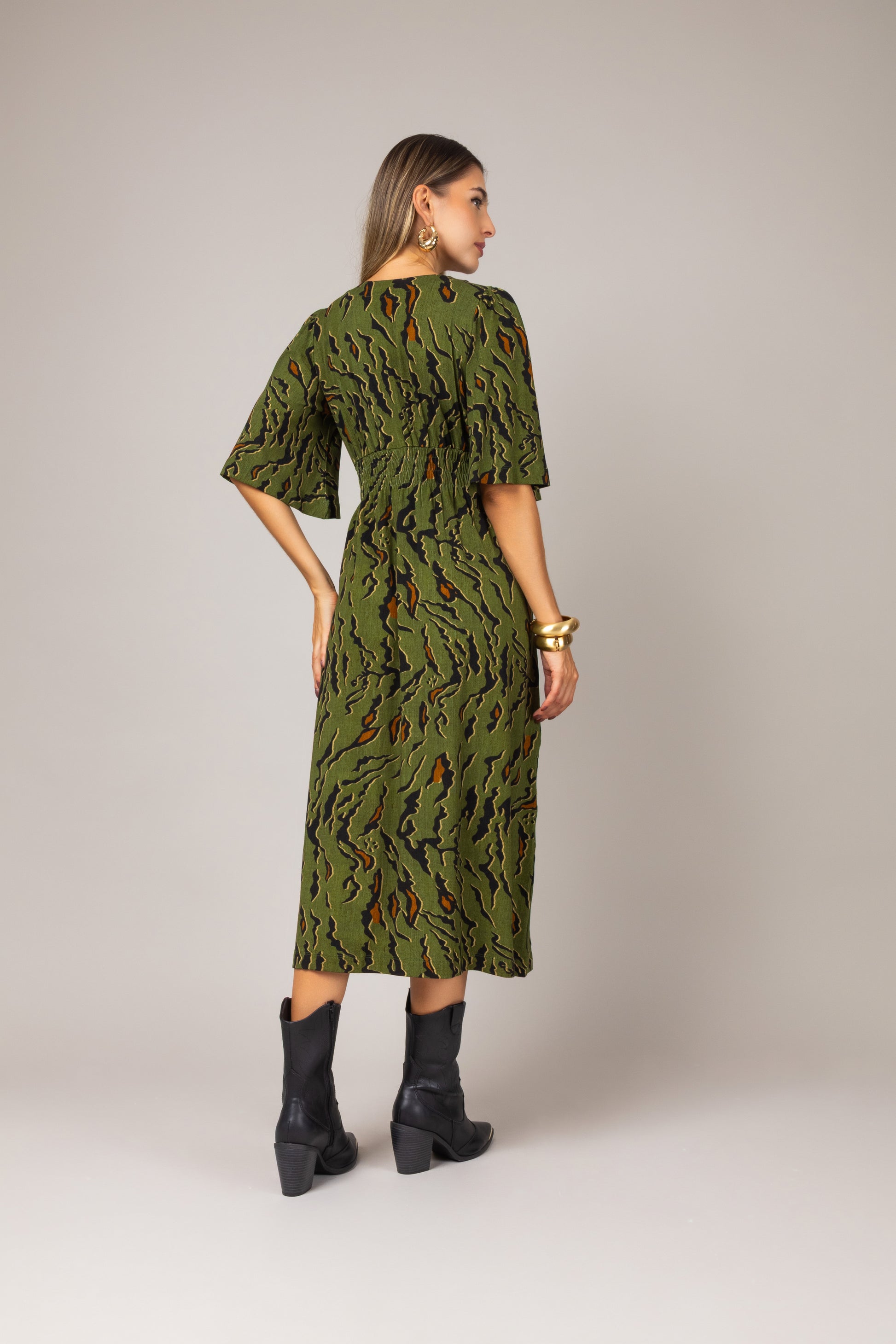 Vestido midi estampado