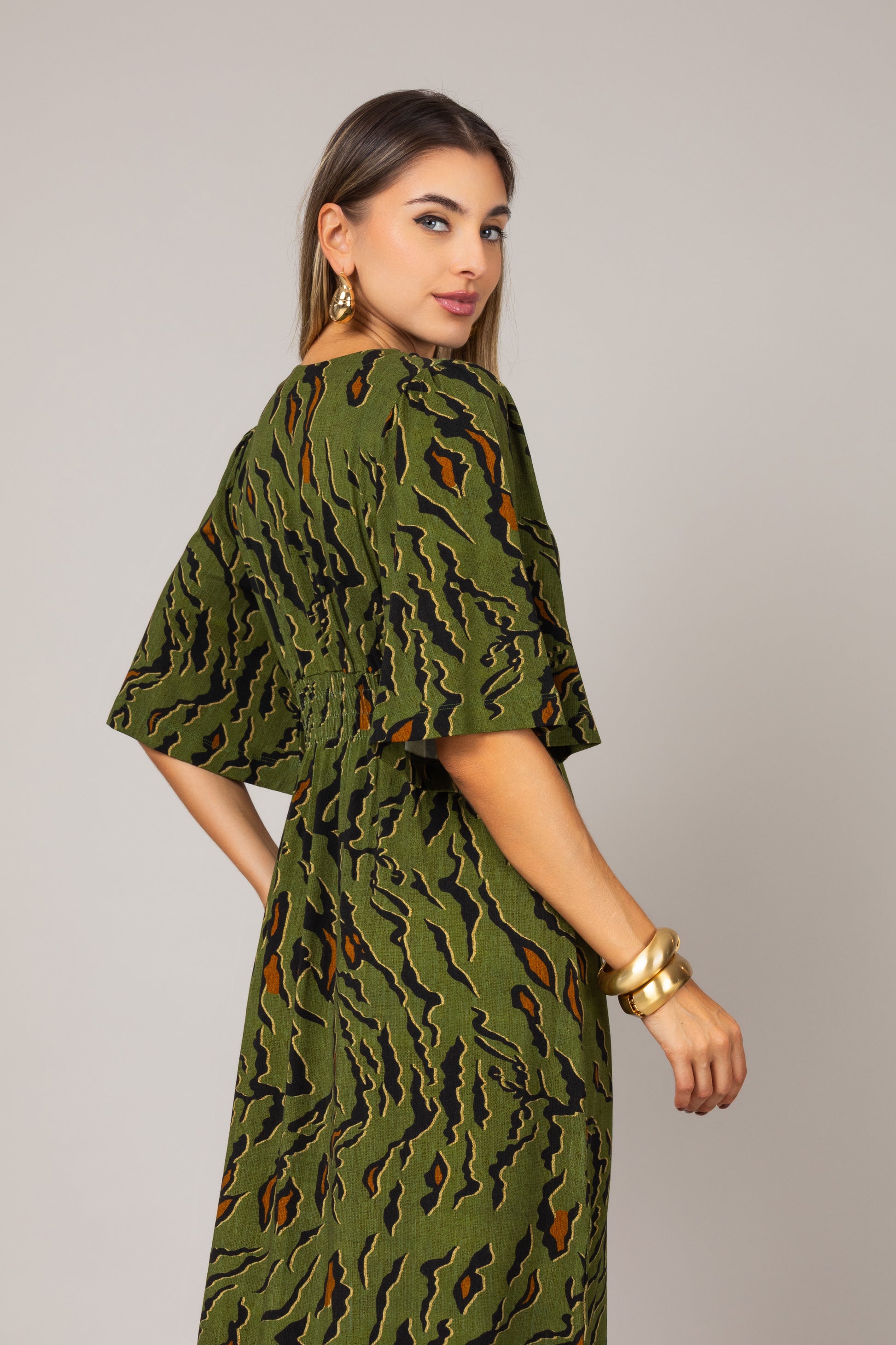 Vestido midi estampado