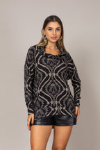 Blusa gola boba jaspe
