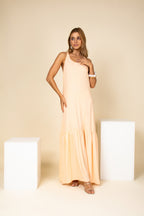 Vestido longo decote nadador