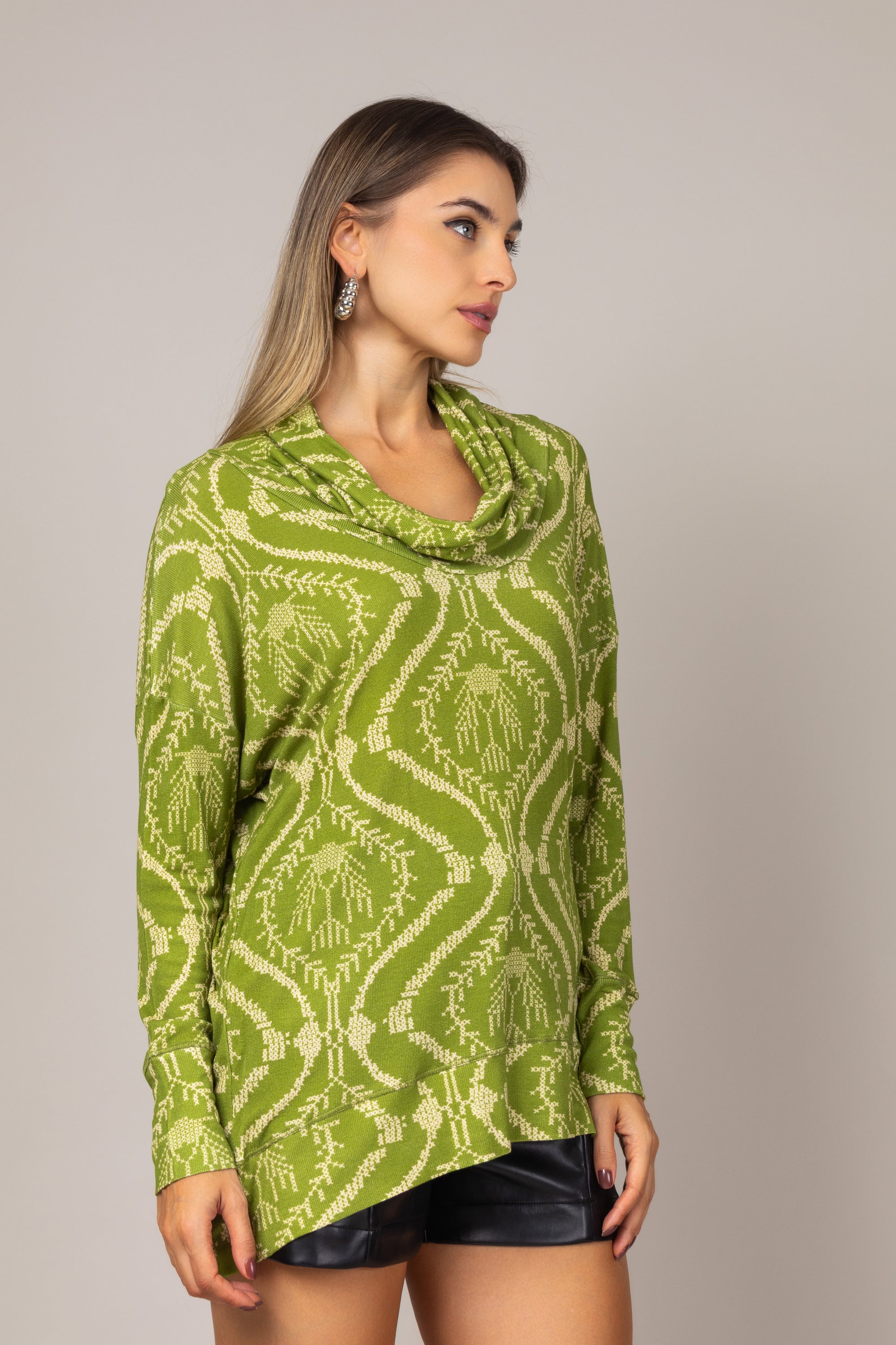 Blusa gola boba jaspe
