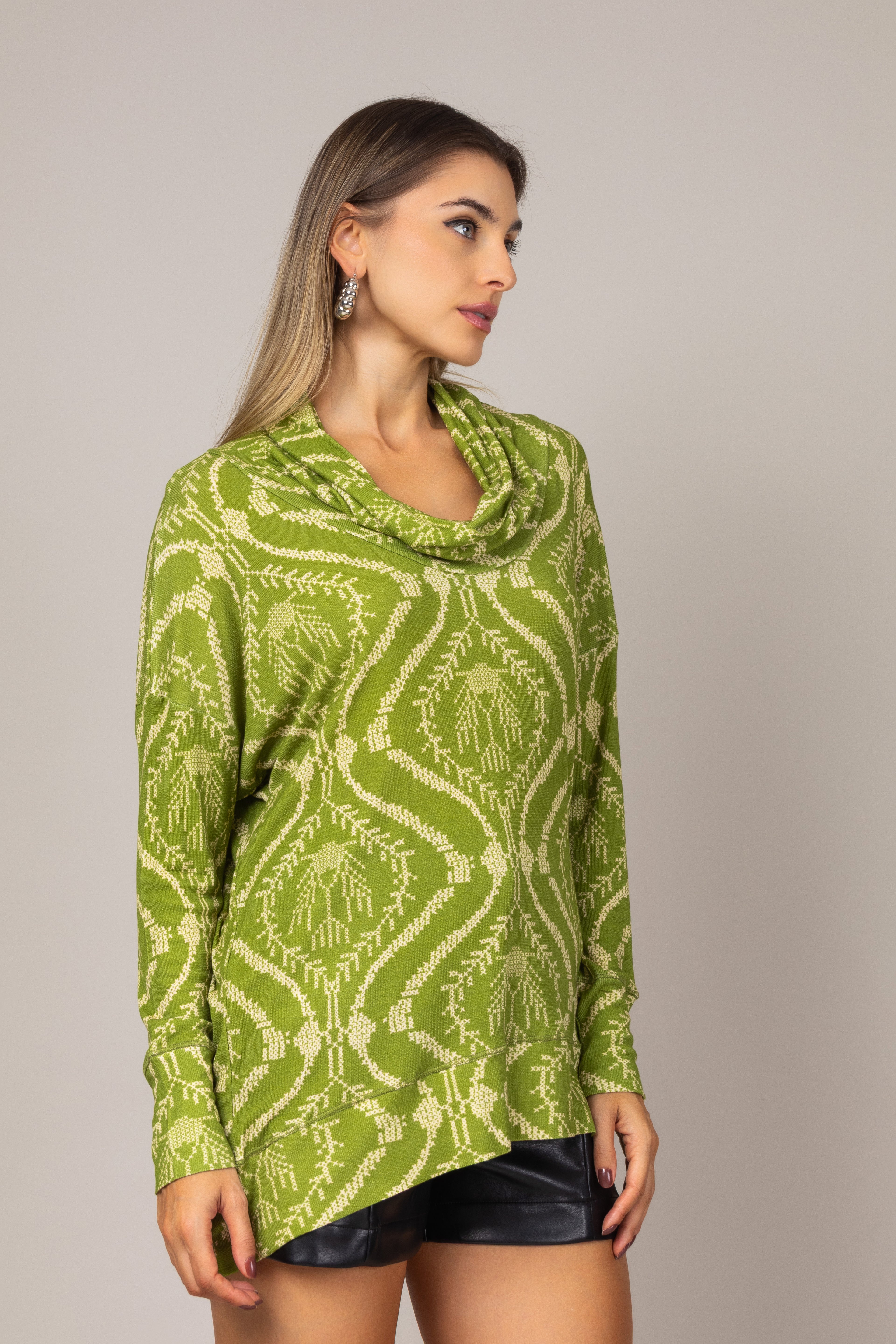 Blusa gola boba jaspe