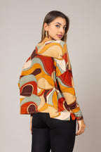 Blusa estampada manga longa