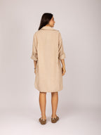Chemise alongada em linho