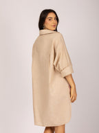 Chemise alongada em linho