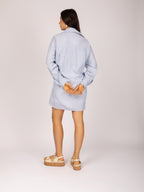 Chemise alongada em linho