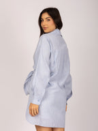Chemise alongada em linho