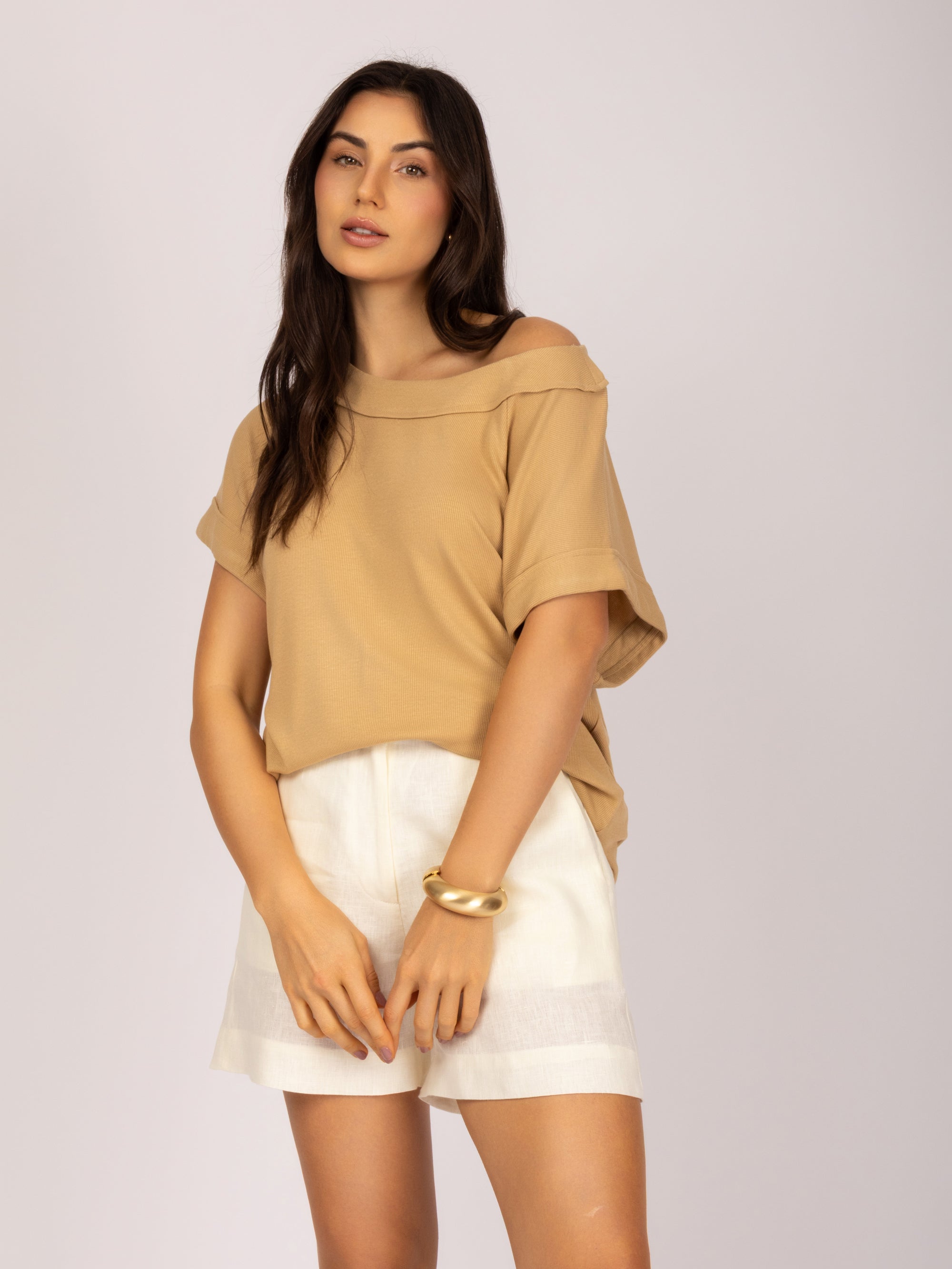 Blusa decote canoa