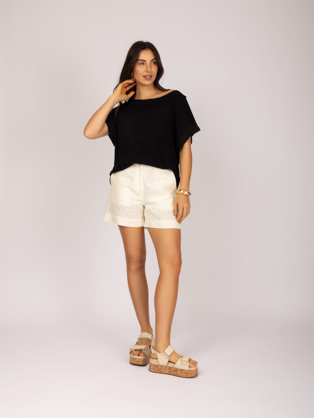 Blusa decote canoa