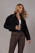Jaqueta bomber camurça