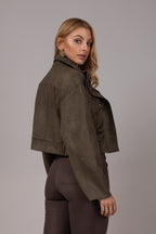 Jaqueta bomber camurça