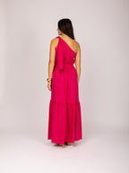 Vestido maxi ombro único