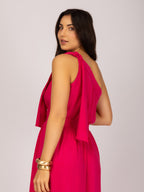 Vestido maxi ombro único