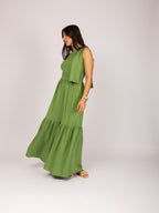 Vestido maxi ombro único