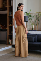 Calça pantalona cargo