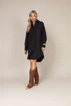 Vestido camisa manga longa