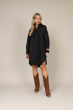 Vestido camisa manga longa