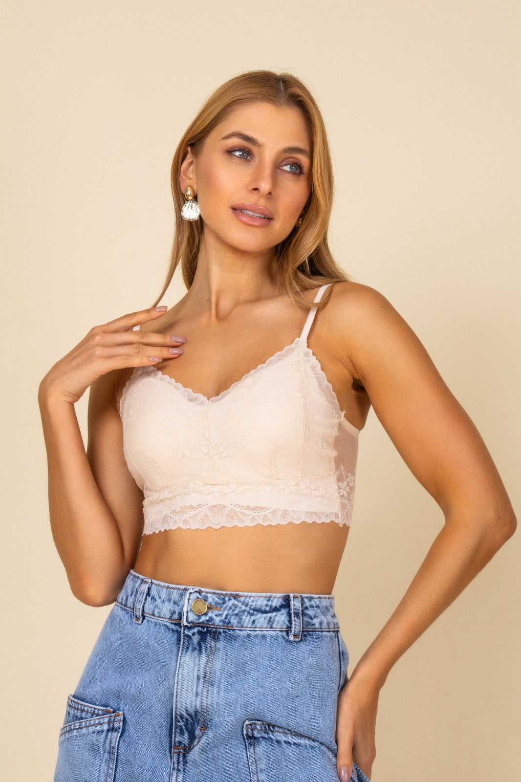 Top rendado com bojo