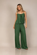 Conjunto pantalona com blusa soltinha