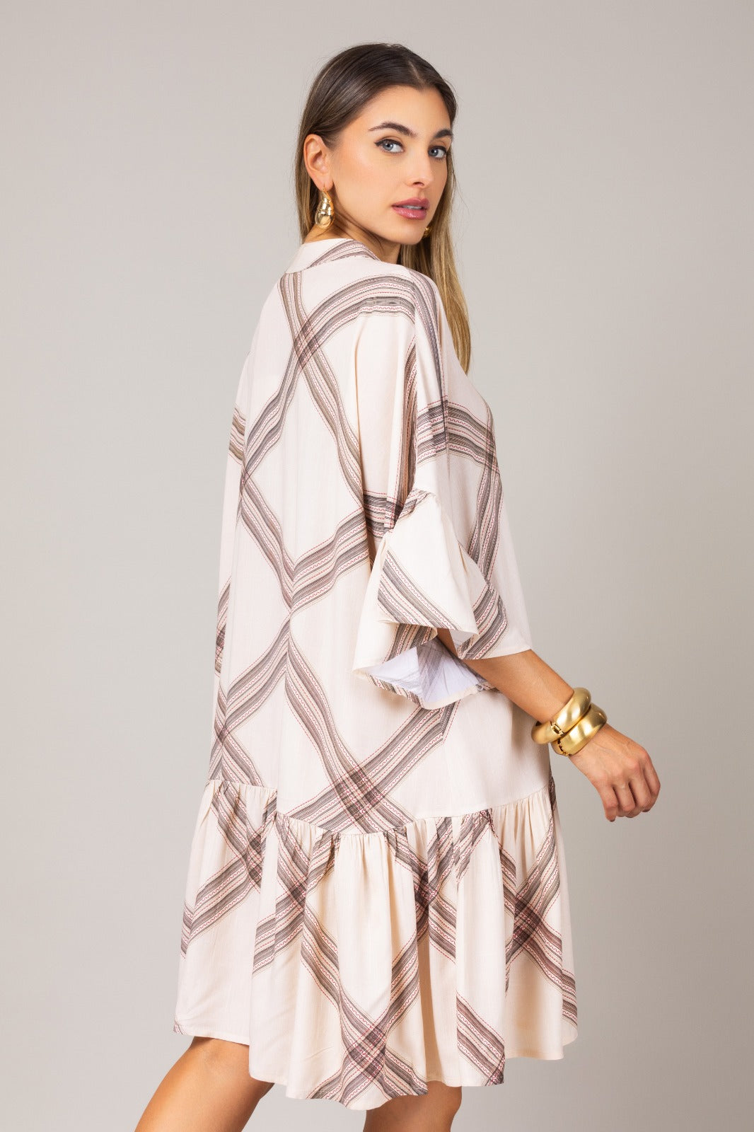 Vestido chemise xadrez