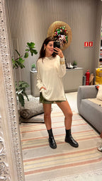 Blusa mullet manga longa