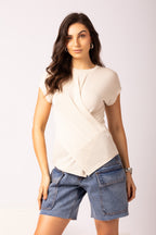 Blusa assimétrica em malha